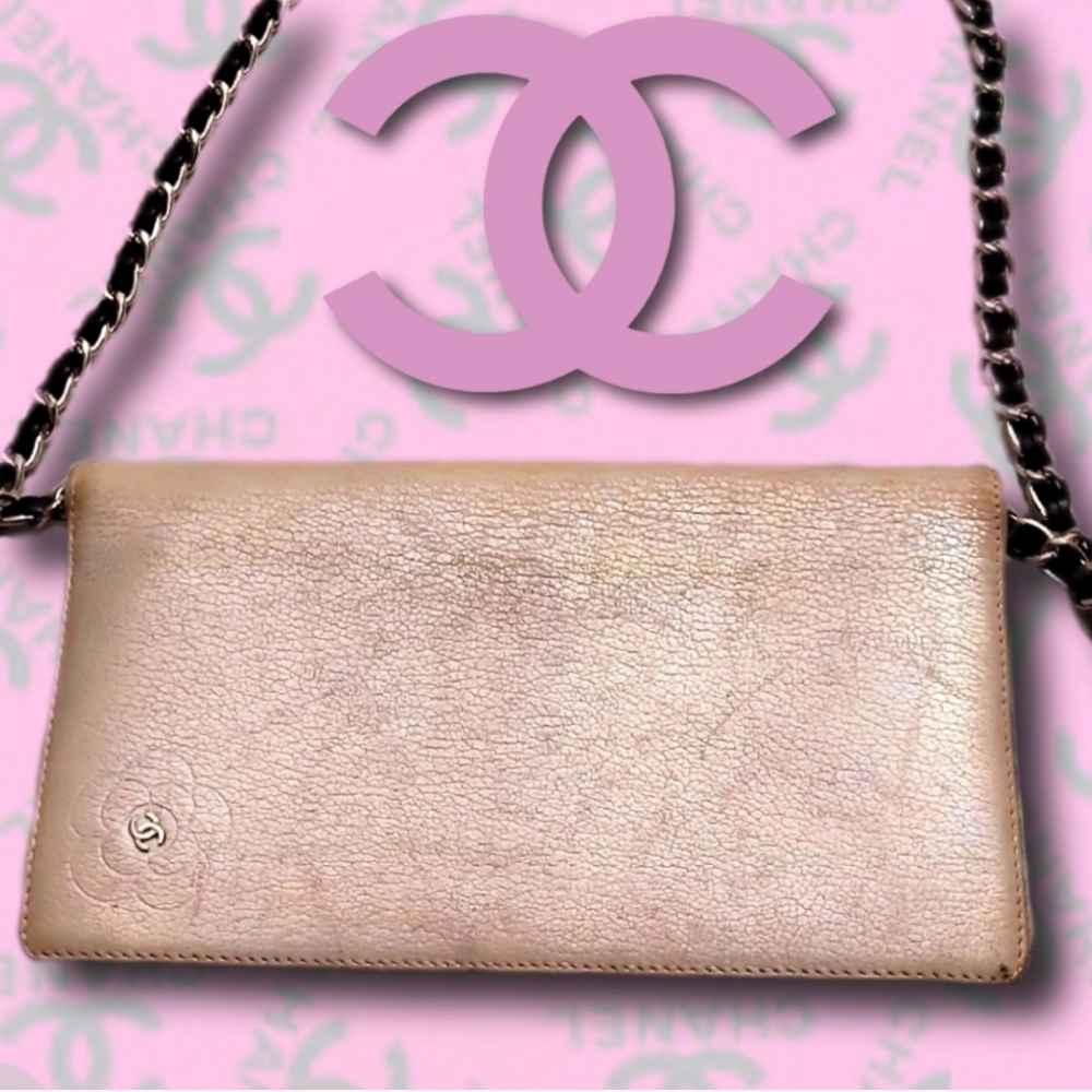 ⭐️Chanel Pink Leather Wallet In Restoration Process Ask Before Purchase